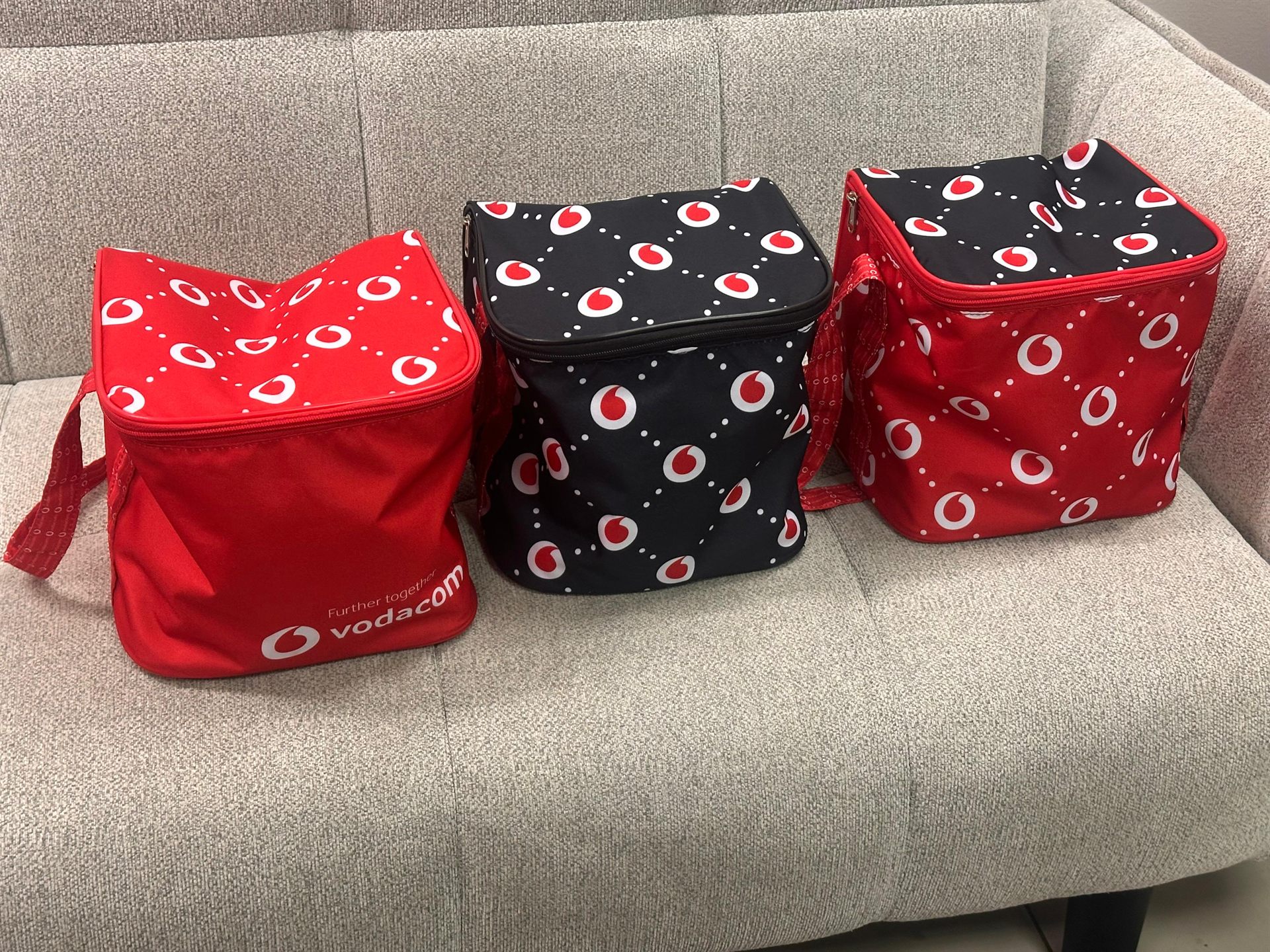 Branded promotional cooler bags produced for a corporate campaign